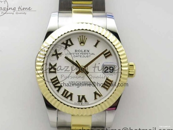 YG SS Best Dial White Oyster SS 278273 Bracelet Maker Datejust BP Edition 31mm YG on Roman 0113